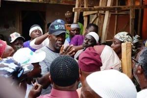 Fire victims at Ibadan's Bode Market after the devastating blaze.