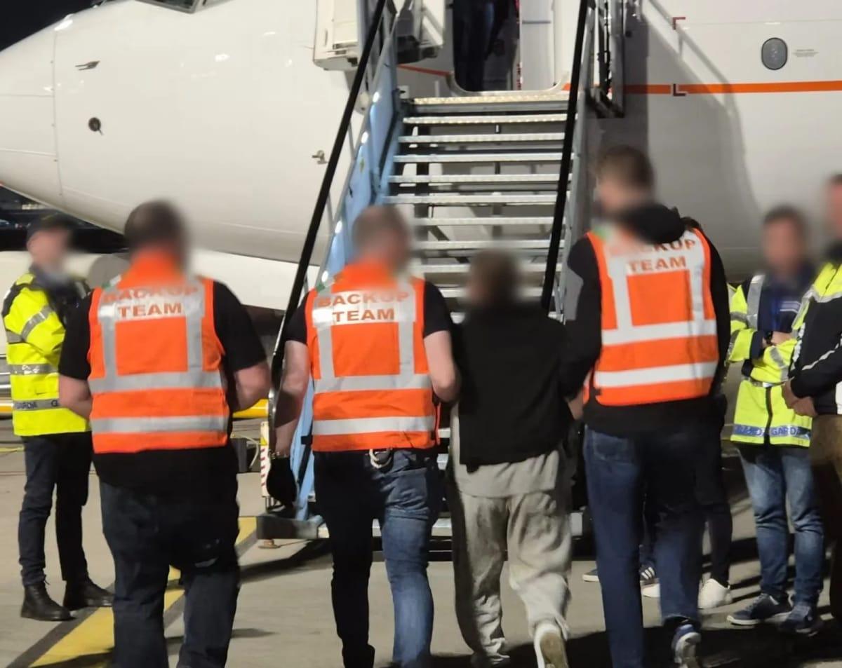 Dublin Airport operations during a deportation last year, similar to the recent repatriation of 42 South Africans.