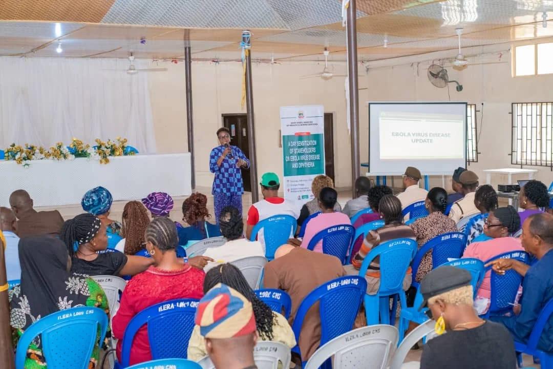 Health workers in Ekiti State undergoing training on disease detection and control protocols.