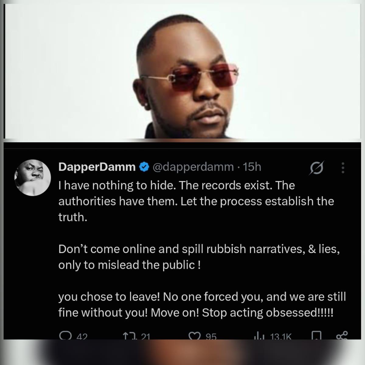 Dapper Damm Addresses Financial Disputes with Former Acts Seyi Vibez, Shallipopi