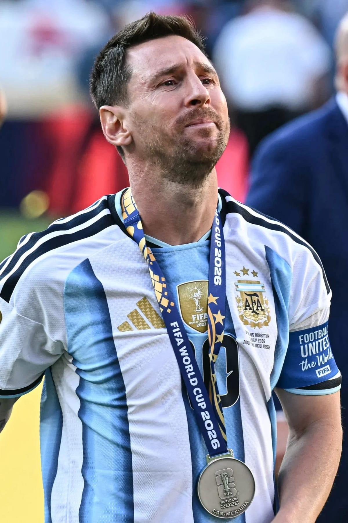 Argentina's Lionel Messi, one of the football icons bidding farewell to international football.