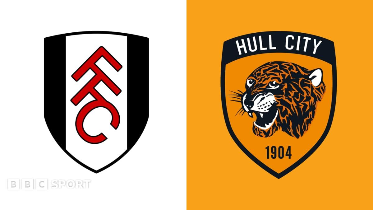 A graphic previewing the Premier League match between Fulham and Hull City, featuring team logos.