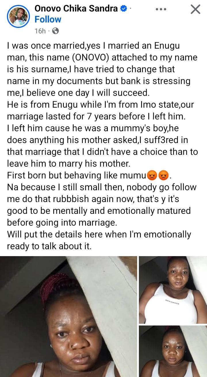 A woman's troubled marriage story goes viral