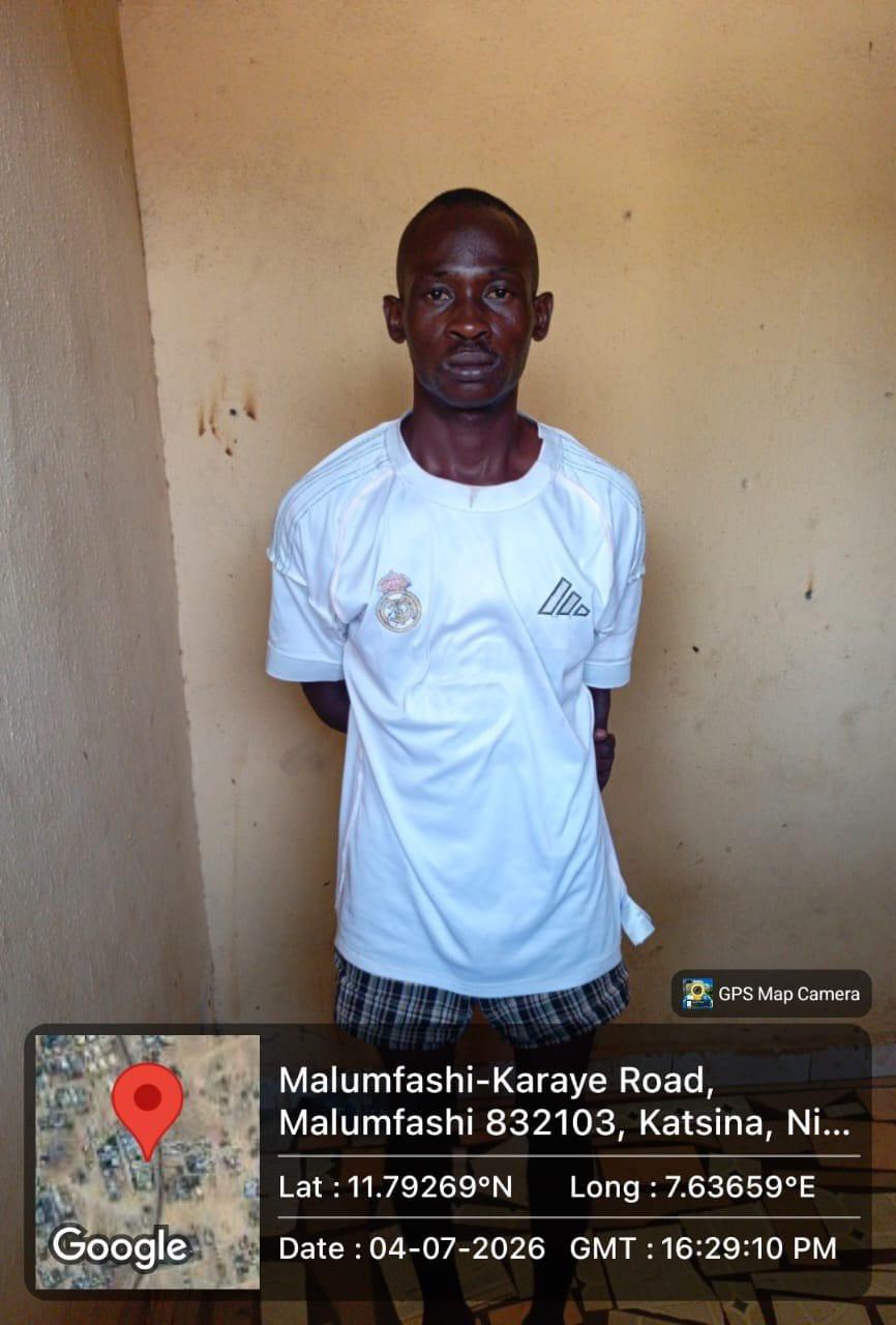 Close-up view of the fake Nigerian Army identity card recovered from the suspect.