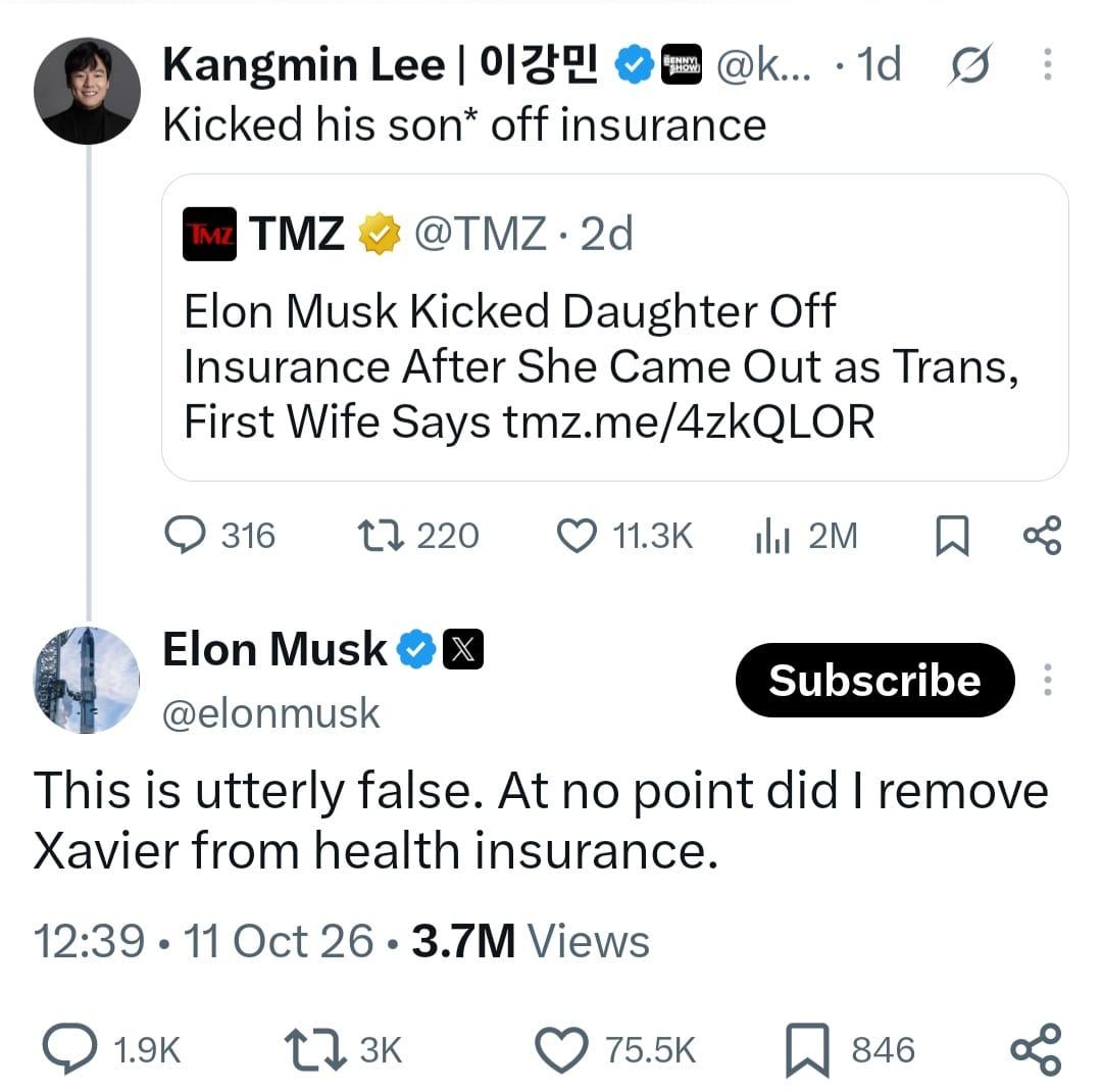 Elon Musk making a public statement.