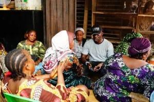 Affected traders at Bode Market receiving support after the inferno.