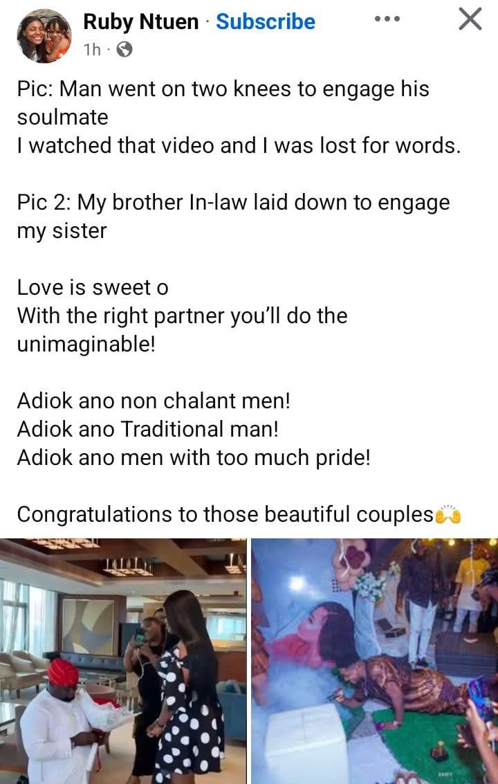 An emotional scene from the unique marriage proposal that has gone viral.