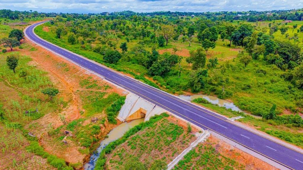 Dignitaries and residents observing the inauguration of the new road in Nasarawa State.