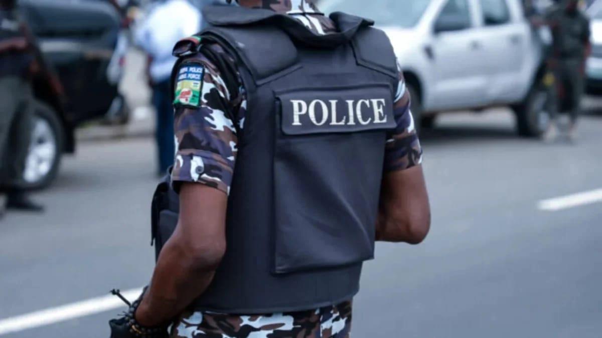 A Nigerian policeman on duty