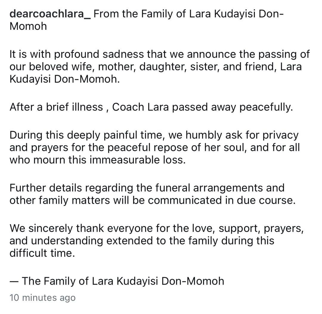 Late gospel singer, Kefee?s ex-husband , Teddy Don Momoh?s loses current wife, Coach Lara, two weeks after welcoming their first child together