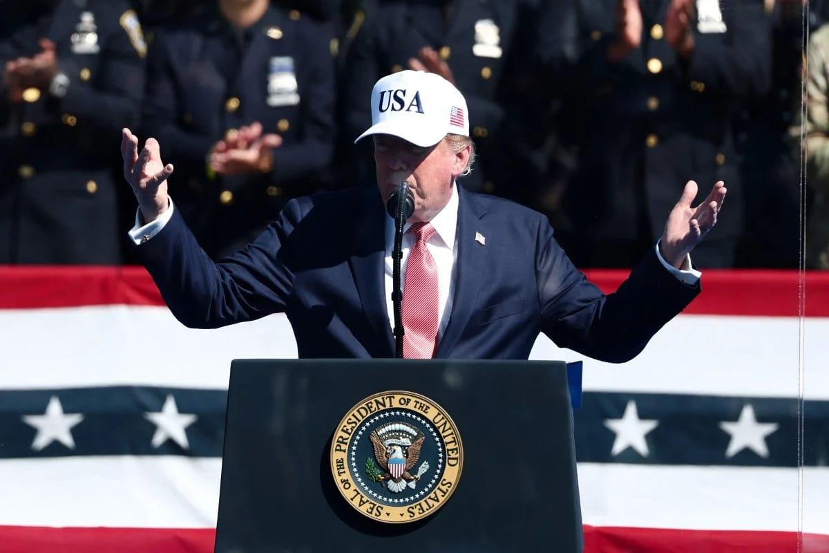 Former U.S. President Donald Trump addressing an event in Washington, D.C.