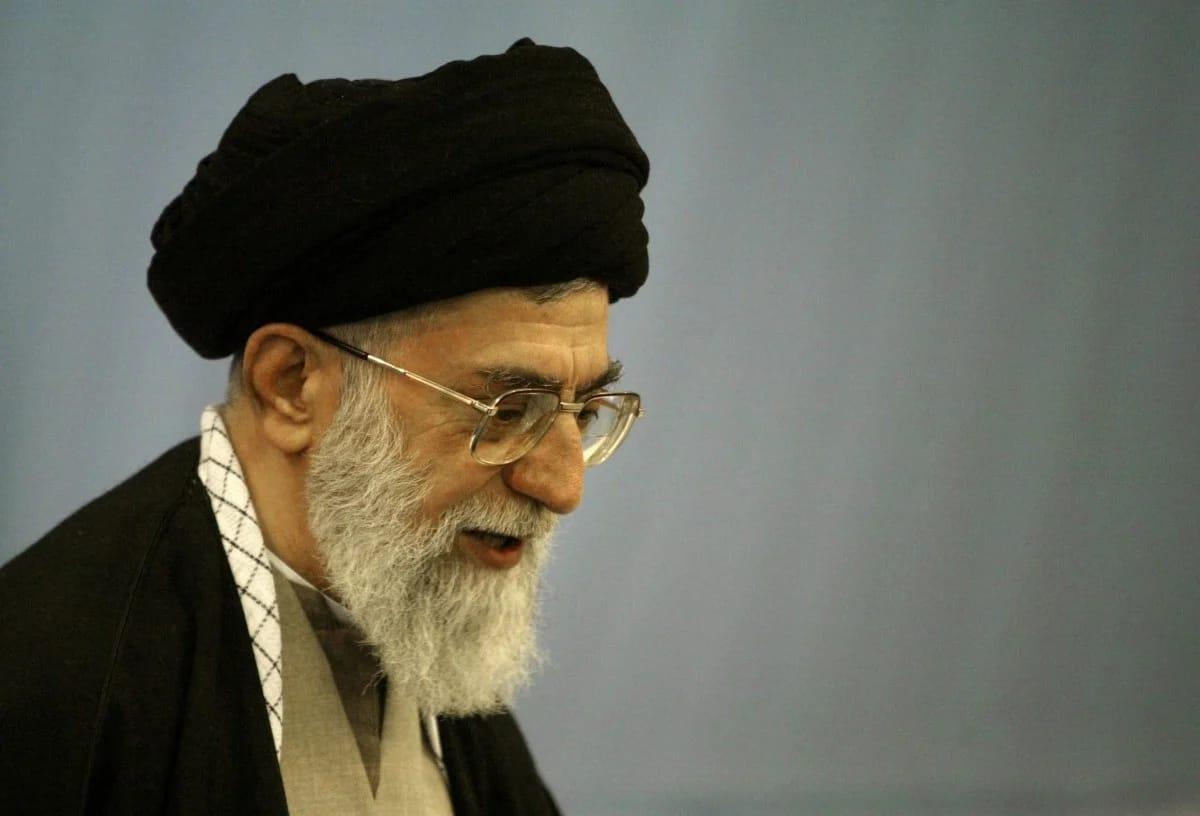 The late Iranian Supreme Leader Ayatollah Ali Khamenei casts his vote at Imam Khomeini mosque in Tehran on February 20.