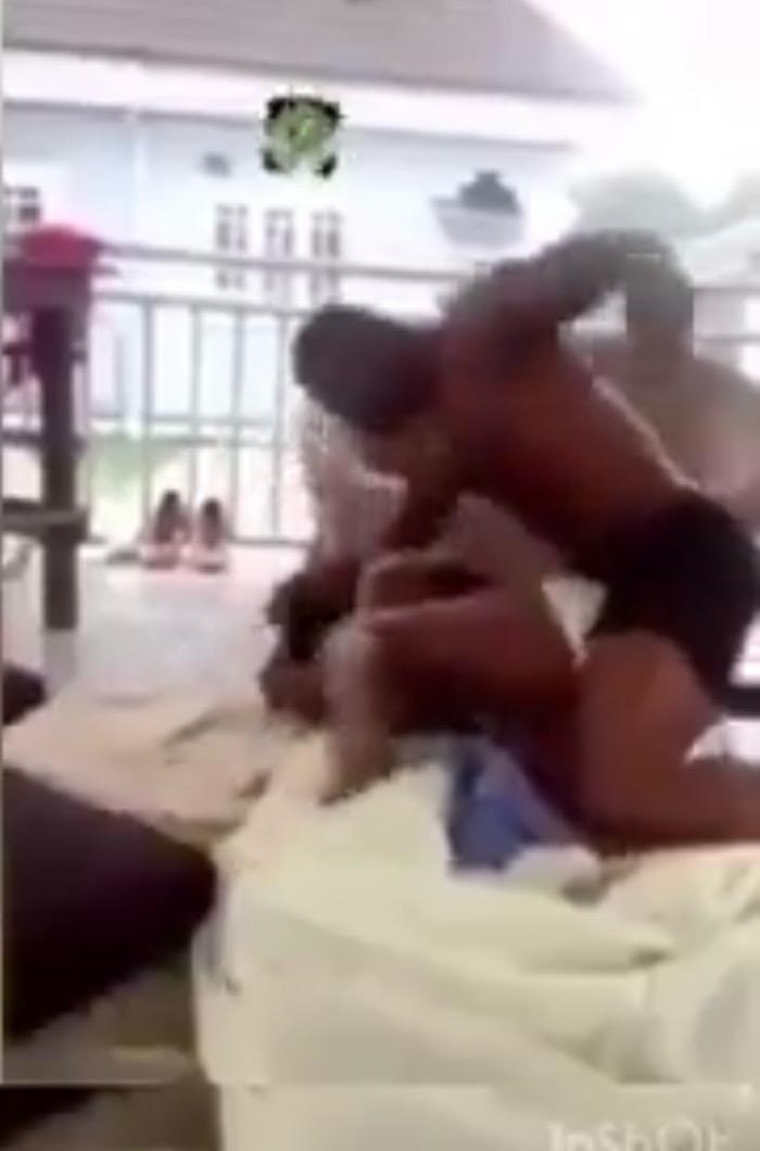 Nigerian man filmed brut@lly assa@lting his woman (watch)
