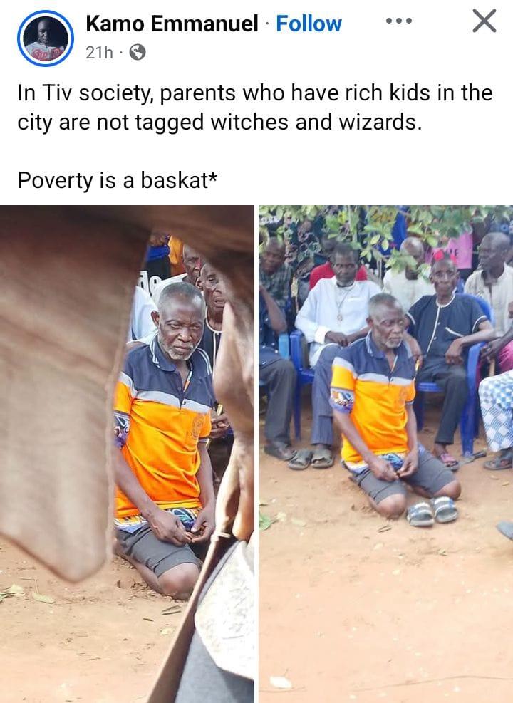 The incident has sparked a discussion about witchcraft accusations in Tiv society