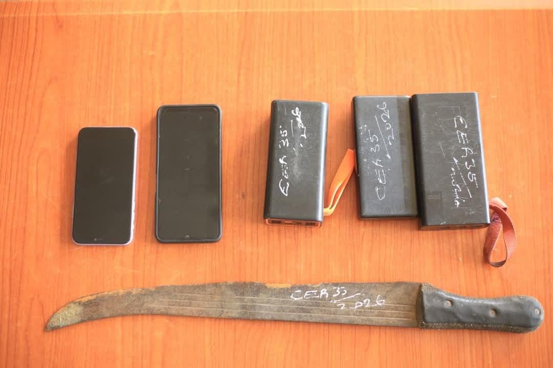 Suspects arrested by Akwa Ibom Police for alleged machete attacks and robberies in Uyo.