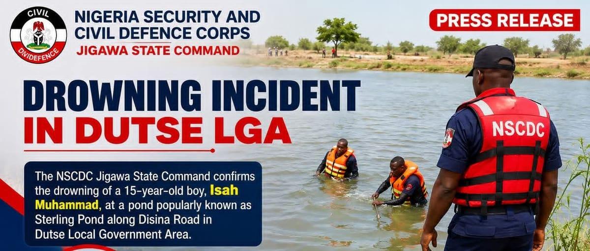 Tragedy Strikes in Jigawa as Teenager Loses Life in Pond Accident