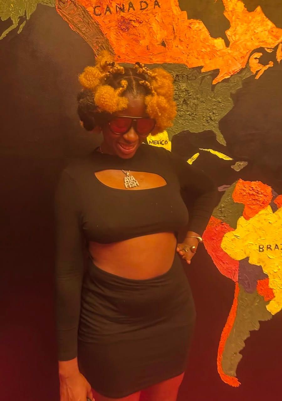 The social media post where Gbemi flaunted her neckpiece and shared her bold message.