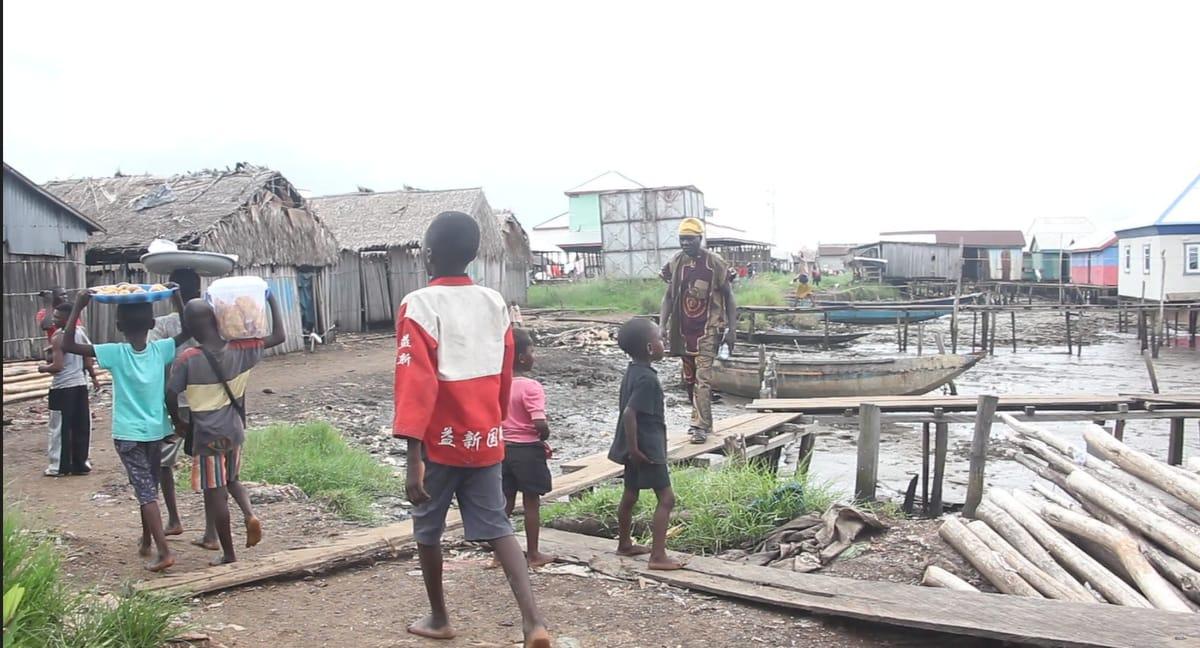 Aerial view of the affected communities