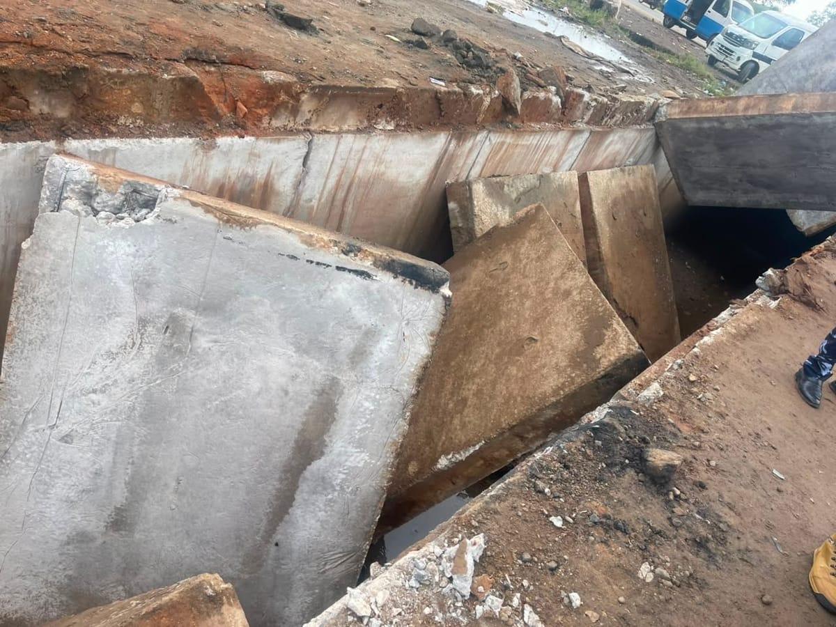 A drainage channel, similar to where the explosion occurred in Imo State.