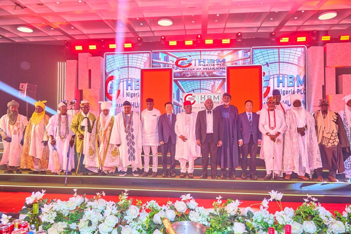 Chairman Gbenga Oyebode speaking during the event where Lafarge Africa Plc was formally rebranded as HBM Nigeria Plc.