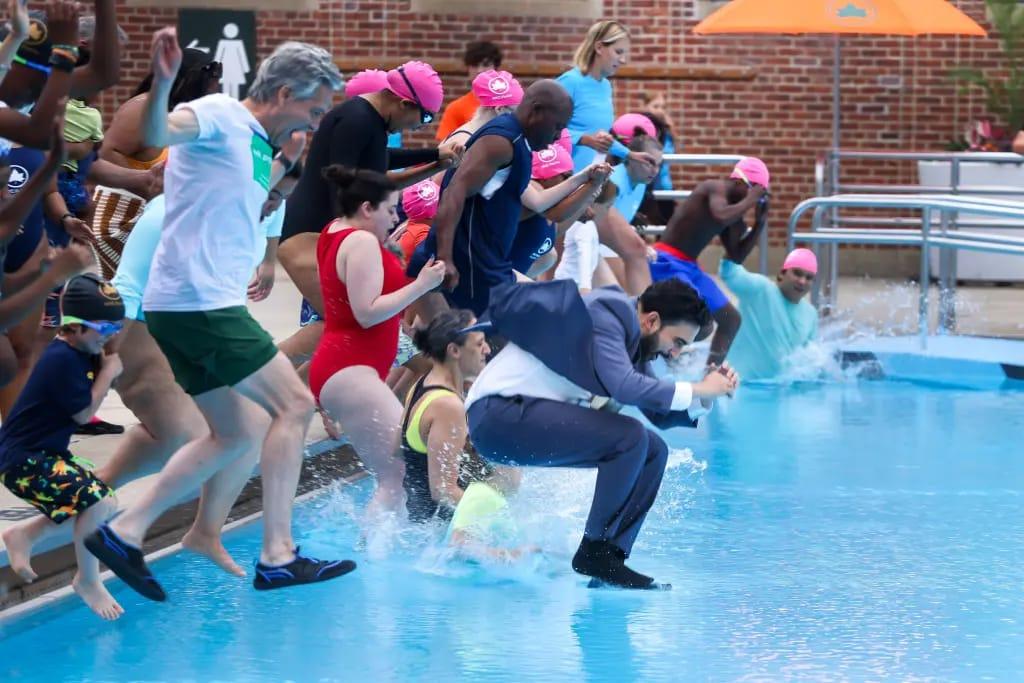 Mayor Zohran Mamdani's Fully Clothed Plunge Signals Start of NYC Pool Season