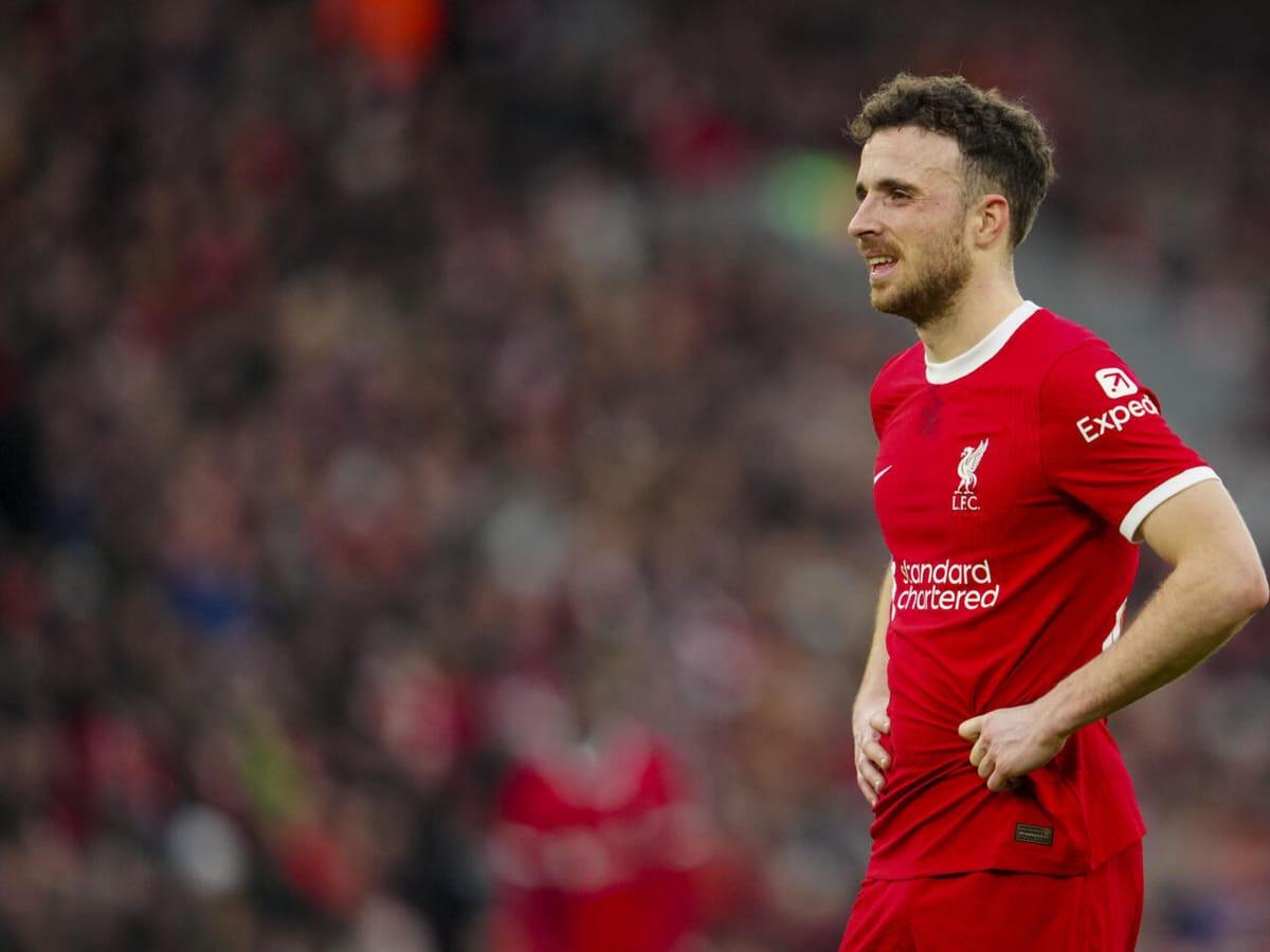 Late Portuguese international Diogo Jota in action on the football pitch.