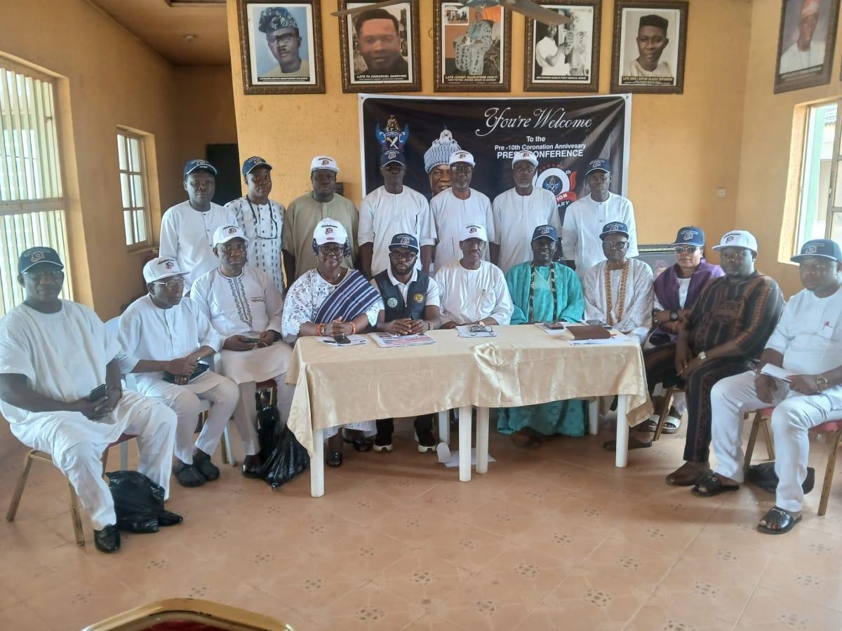 Members of the Central Planning Committee for the 10th Coronation Anniversary of the Adeboruwa of Igbogbo Kingdom at a press briefing.