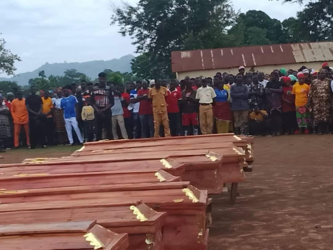 A symbolic representation of loss and grief at the mass burial for Southern Kaduna attack victims.