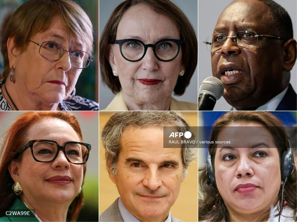 Candidates for the position of United Nations Secretary-General, including Chile's Michelle Bachelet and Senegal's Macky Sall
