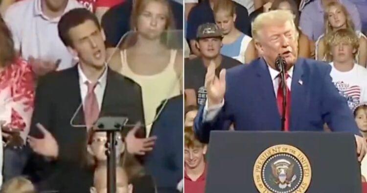 Trump's Georgia Rally Turns Comical as Attendee Mimics Him