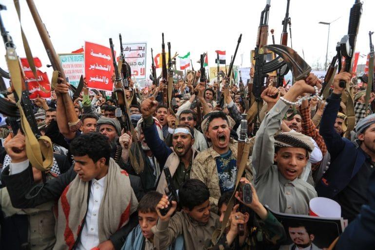 Houthi supporters rally in Sanaa against ‘Saudi-led blockade’