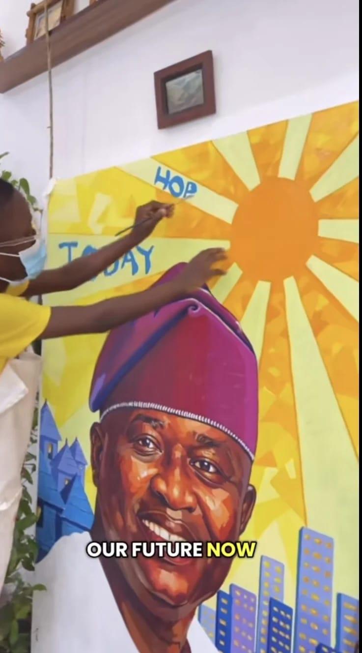 Seven-year-old artist Kendis…Photo Credit: TikTok/ @noahs_ark.ng