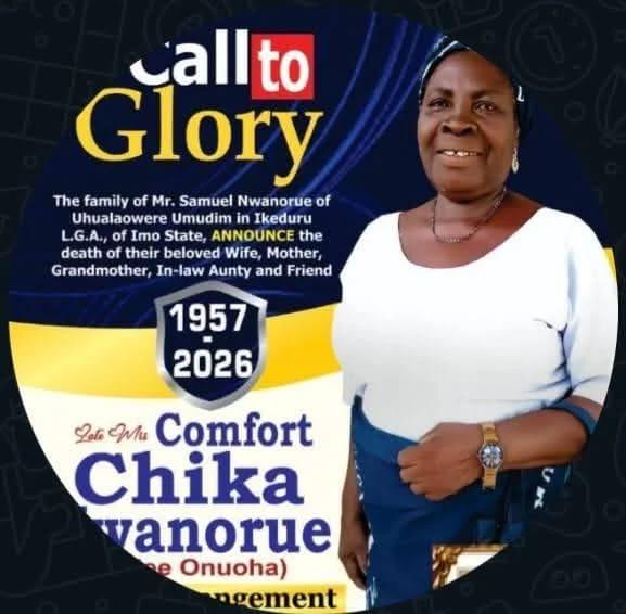 Late Comfort Chika Nwanorue, mother-in-law of Prophetess Ezinne Nwanorue