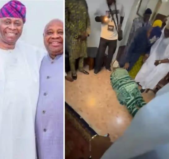 Osun Governor Adeleke Seeks Blessings from Davido's Father, Dr. Adedeji Adeleke, Post-Reelection