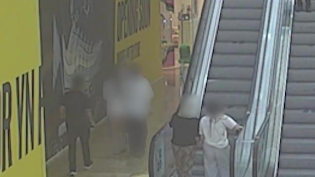 The mother confronts Alex Allegretto after he was caught filming under her daughter's skirt.