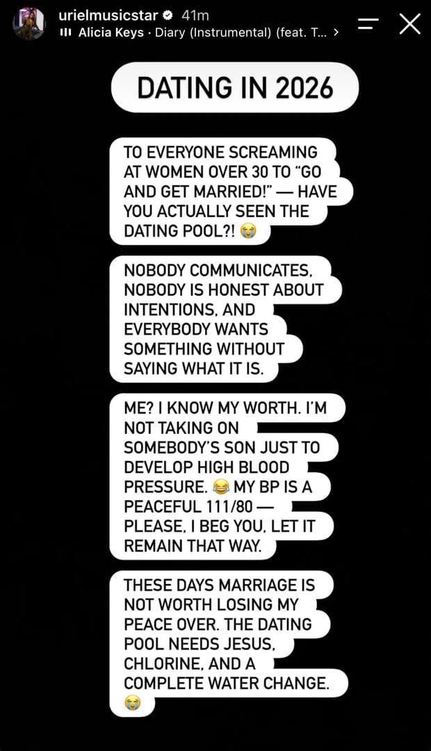Uriel Oputa, known for her appearance on Big Brother Naija.