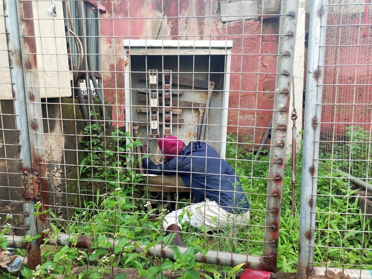 The transformer unit at Trademore Road, Lugbe, where a man was fatally electrocuted.