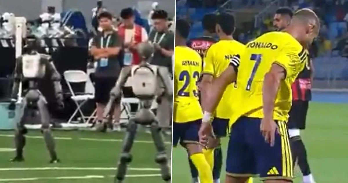Humanoid Robot Pulls Off Ronaldo's Famous 'Siuuu' Move