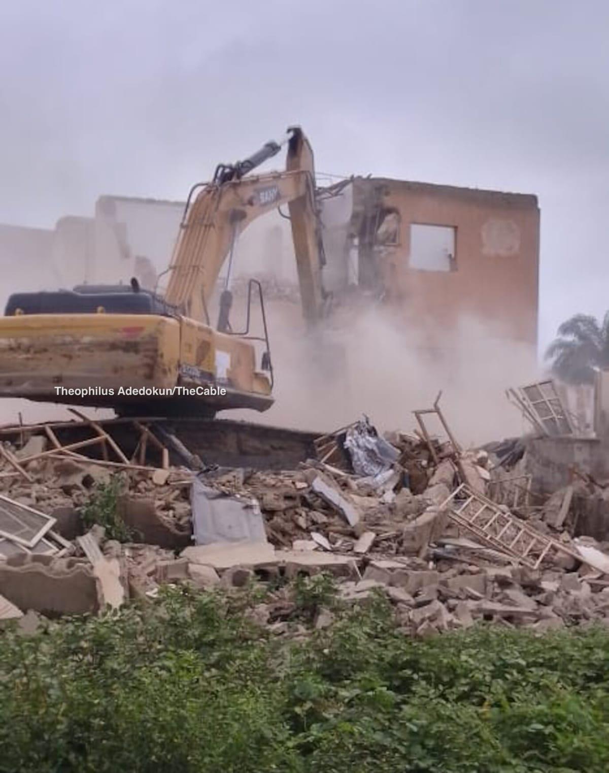 Debris from a recently demolished building in an erosion-prone area of the FCT.