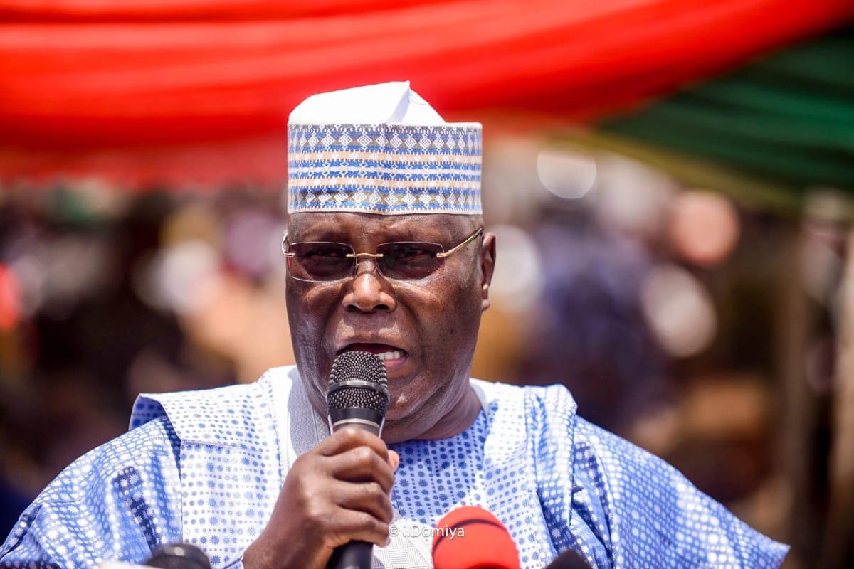 Former Vice President Atiku Abubakar speaking during an interview session.