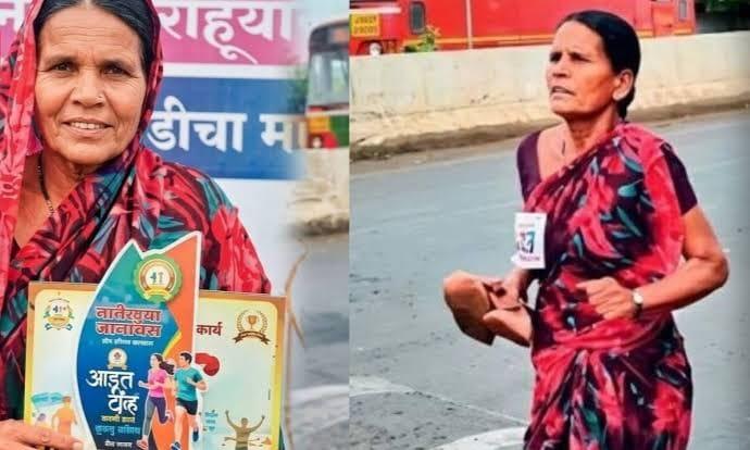 Mother, 47, Barefoot and in Sari, Clinches Marathon Victory for Daughter's Fees