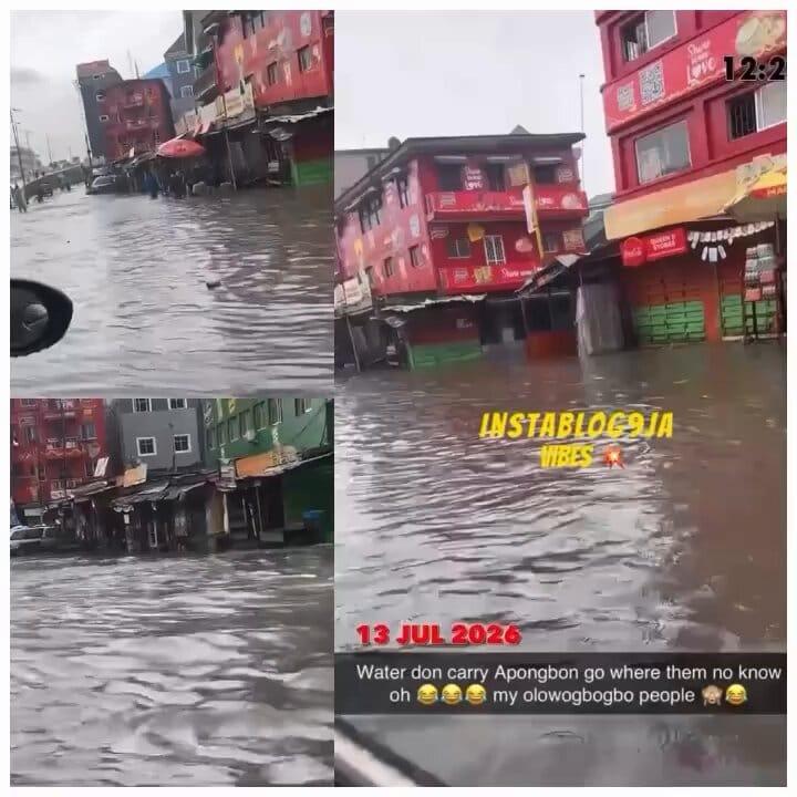 Apongbon Residents Feel the Water as Heavy Rain Submerges Area