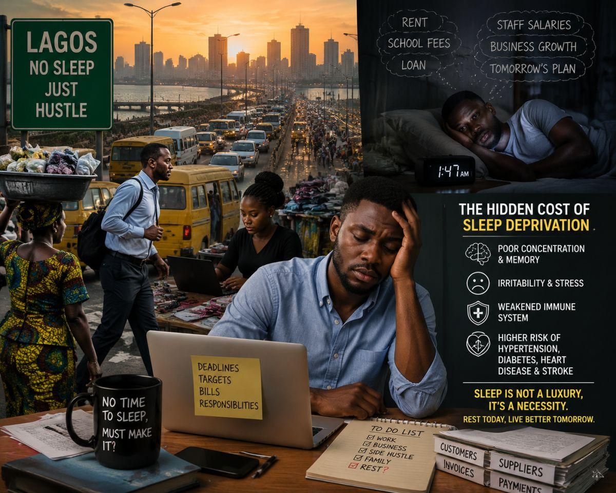 Lagos Hustle: The Hidden Cost of No Gree For Anybody on Your Sleep & Health