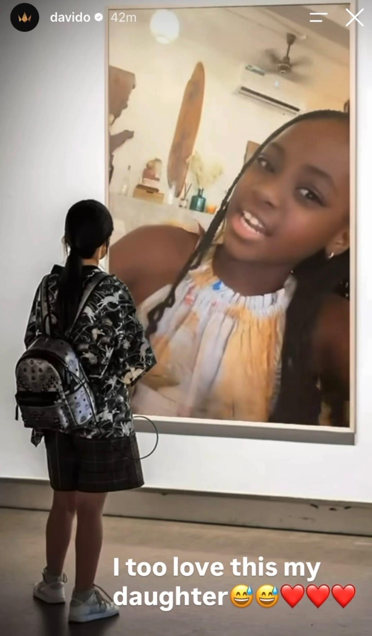 Hailey Adeleke, seen in the video that delighted her father, music superstar Davido.