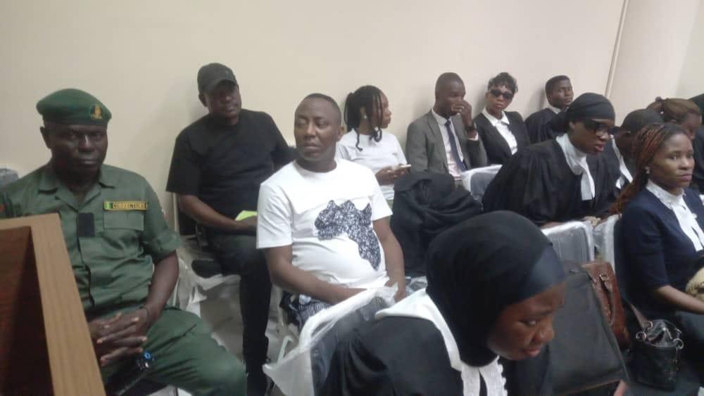 Omoyele Sowore, presidential candidate, at the Federal High Court.