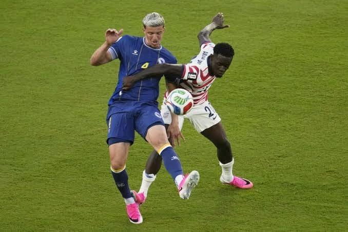 Folarin Balogun in action for the US Men's National Team, now cleared to play against Belgium.