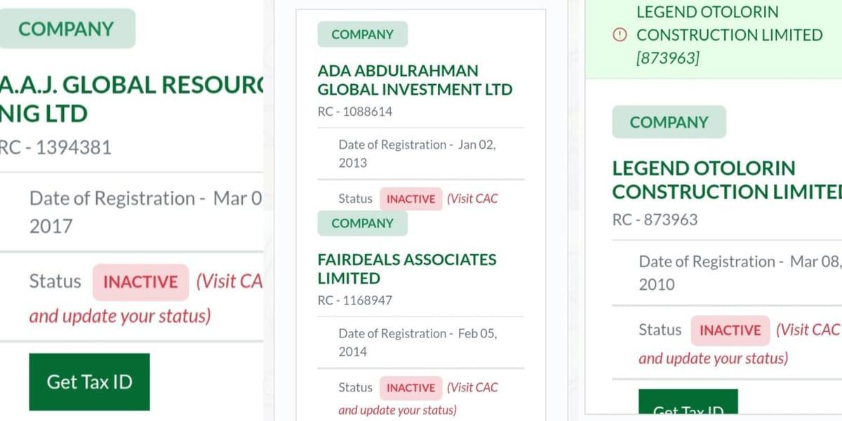 N2.6 Billion Federal Contracts Go To Inactive Firms on CAC Register