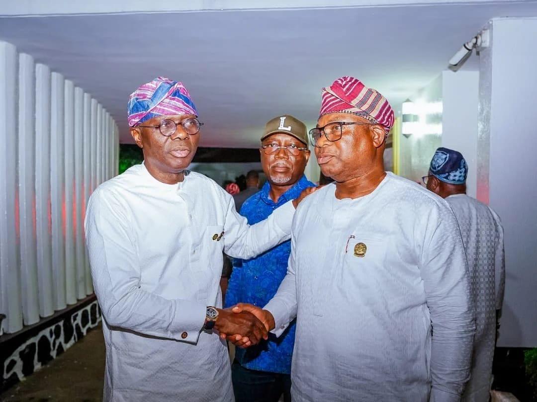 L-R: Sanwo-Olu, Aiyedatiwa, and Oyebamiji at the strategic meeting