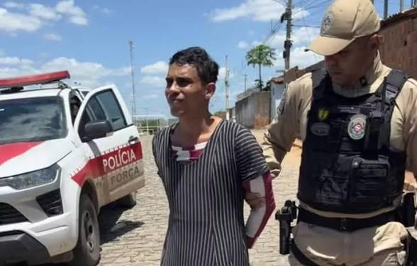 Close-up of Jorlan Lopes da Silva, the alleged serial killer, after being taken into custody.