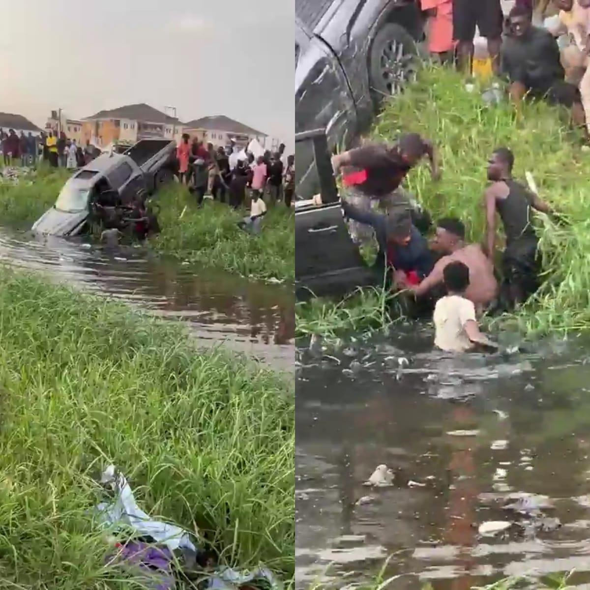 Suspect Crashes Multiple Cars in Lagos After Fleeing with 'Test Drive' Tundra